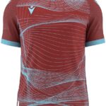 Macron Wyvern Eco Shirt Korte Mouw Heren - Bordeaux / Hemelsblauw | Maat: L