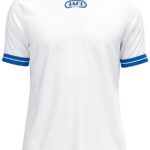 Jako Retro Shirt Korte Mouw Kinderen - Wit / Royal | Maat: 164