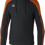 Erima Evo Star Sweatshirt Met Capuchon Heren - Zwart / Oranje | Maat: 3XL
