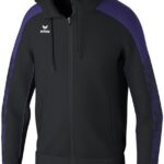 Erima Evo Star Trainingsjack Met Capuchon Kinderen - Zwart / Paars | Maat: 116