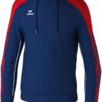 Erima Evo Star Sweatshirt Met Capuchon Heren - Marine / Rood | Maat: M