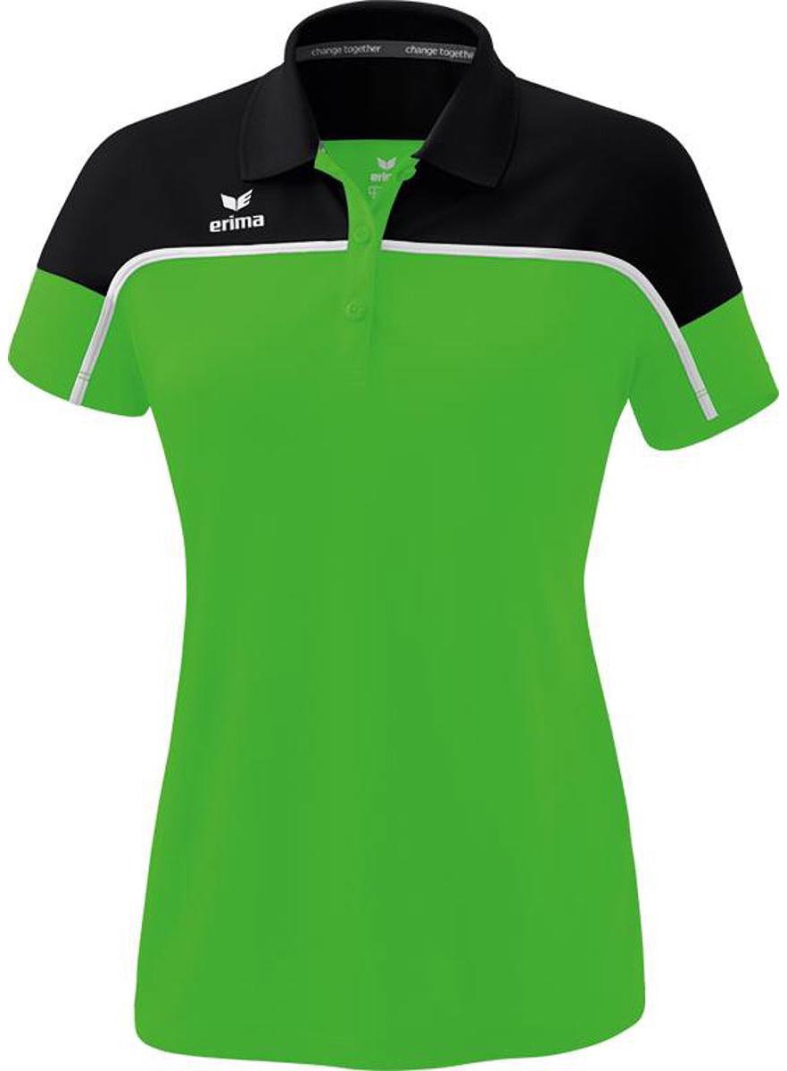 882x1200-70 Erima Change Polo Dames - Green / Zwart / Wit | Maat: 44 - Afbeelding 1