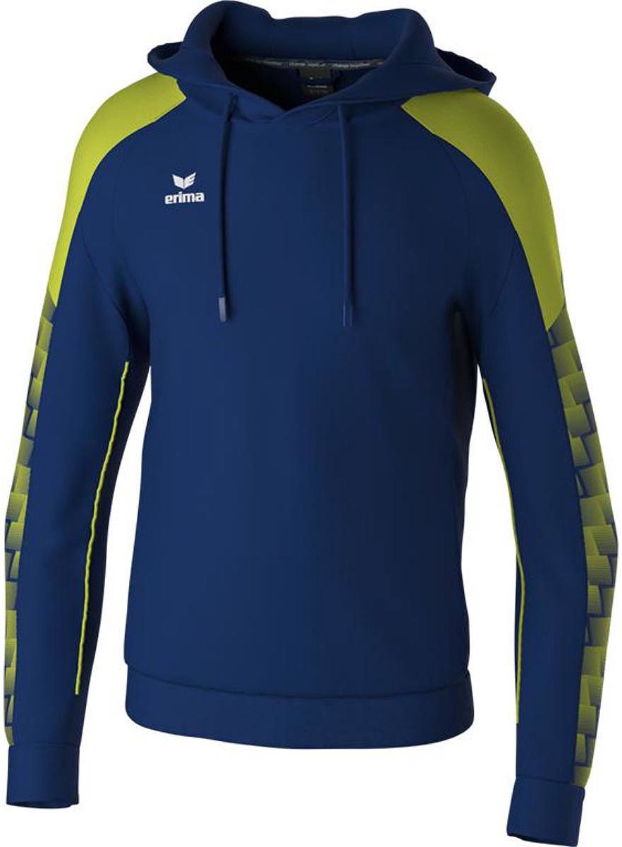 882x1200-96 Erima Evo Star Sweatshirt Met Capuchon Heren - Marine / Geel | Maat: XL - Afbeelding 1