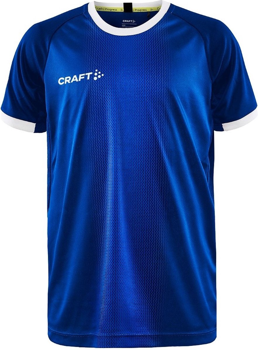 883x1200-34 Craft Progress 2.0 Graphic Shirt Korte Mouw Kinderen - Royal / Wit | Maat: 134/140 - Afbeelding 1