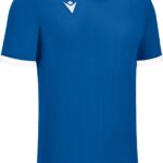 Macron Halley Shirt Korte Mouw Kinderen - Royal / Wit | Maat: 11-12 Y