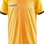 Craft Progress 2.0 Graphic Shirt Korte Mouw Kinderen - Geel / Zwart | Maat: 146/152