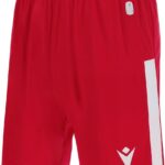 Macron Skara Short Kinderen - Rood / Wit | Maat: 128