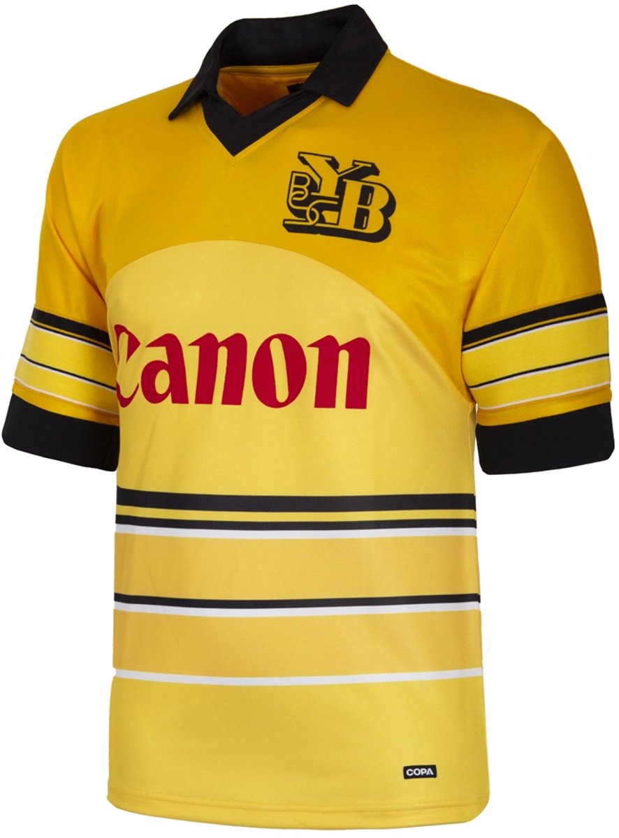 886x1200 COPA - BSC Young Boys 1981/83 Retro Voetbalshirt - Heren - Zwart - Geel - XL - Afbeelding 1
