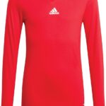 adidas Team Base Longsleeve Junior  Sportshirt - Maat 164  - Unisex - Rood/Wit