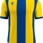 Macron Propus Eco Shirt Korte Mouw Kinderen - Geel / Royal | Maat: 7-8 Y