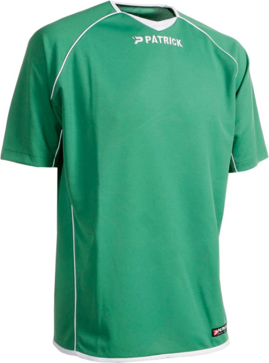 889x1200-38 Patrick Girona101 Shirt Korte Mouw Heren - Groen / Wit | Maat: L - Afbeelding 1