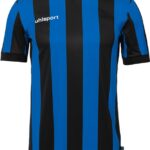 Uhlsport Stripe 2.0 Shirt Korte Mouw Kinderen - Zwart / Royal | Maat: 140