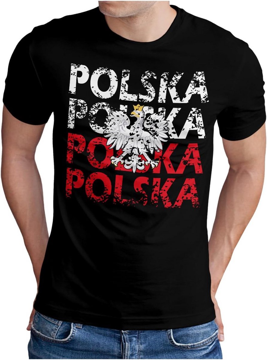 892x1200-23 Herentop Polen - Voetbalshirt Fanshirt - Sportevenementen Bezoeken - Digitale Vintage Print - Maat S tot 5XL - Afbeelding 1