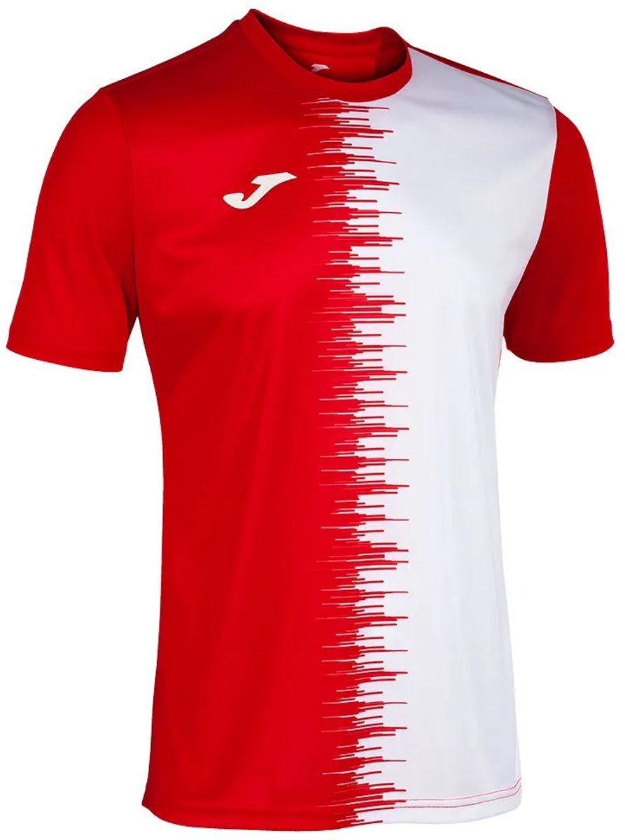 893x1200-33 Joma City Ii T-shirt Met Korte Mouwen Rood,Wit M Man - Afbeelding 1