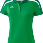 Erima Liga 2.0 Polo Dames - Smaragd / Evergreen / Wit | Maat: 40