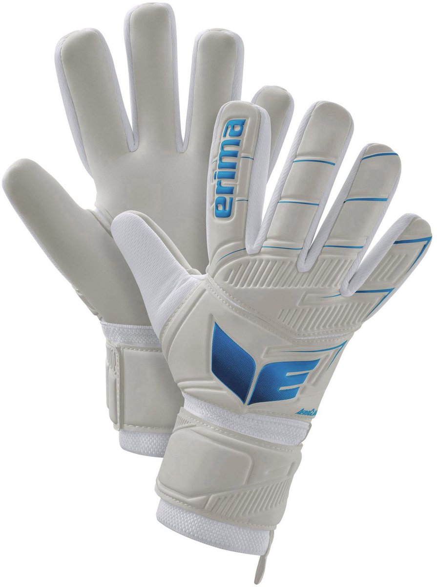 895x1200-11 Erima Aeroclaw Protect Keepershandschoenen - Wit / Curaçao | Maat: 6 - Afbeelding 1