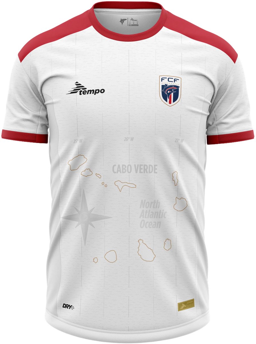 895x1200-41 Kaapverdië Voetbalshirt voor kinderen - Cabo Verde Uitshirt Kind - Nationale Elftal Kaapverdië - Tempo Sport - 6 Jaar - Globalsoccershop - Afbeelding 1