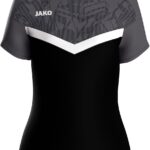 Jako Iconic T-Shirt Dames - Zwart / Antraciet | Maat: 38