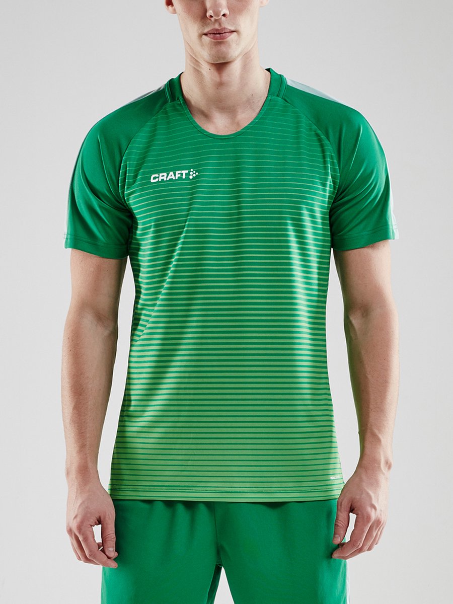 900x1200-81 Craft Pro Control Stripe Shirt Korte Mouw Heren - Groen | Maat: XS - Afbeelding 1