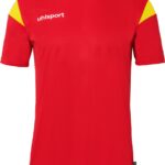 Uhlsport Squad 27 Shirt Korte Mouw Kinderen - Rood / Geel | Maat: 128
