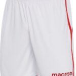 Macron Algol Short Kinderen - Wit / Rood | Maat: 7-8 Y