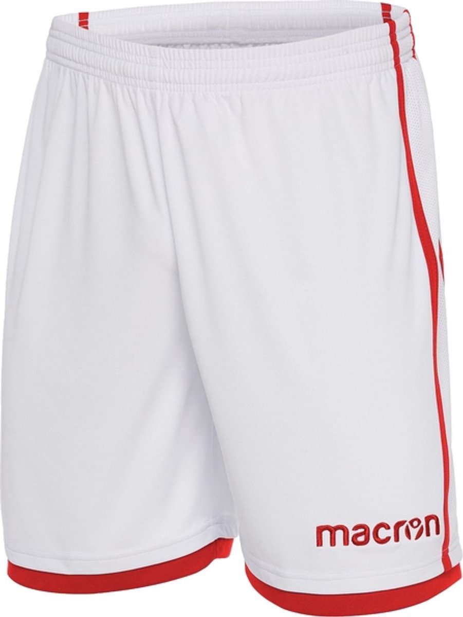 901x1200-4 Macron Algol Short Kinderen - Wit / Rood | Maat: 7-8 Y - Afbeelding 1