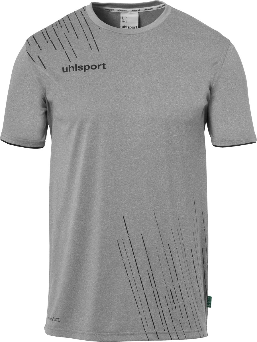 902x1200-1 Uhlsport Score 26 Voetbalset Korte Mouw Heren - Donkergrijs Gemeleerd / Zwart | Maat: XL - Afbeelding 1
