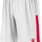 Macron Skara Short Kinderen - Wit / Rood | Maat: 152