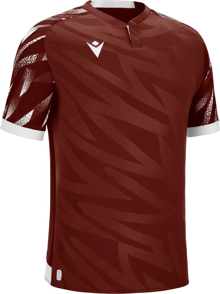 902x1200 Macron Themis Eco Shirt Korte Mouw Kinderen - Bordeaux / Wit | Maat: 9-10 Y - Afbeelding 1