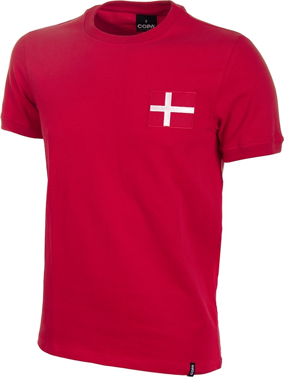 904x1200-2 COPA - Denemarken 1970's Retro Voetbalshirt - Heren - Rood - M - Afbeelding 1