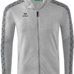 Erima Essential Team Tracktop Jack Kinderen - Licht Grey Melange / Slate Grey | Maat: 140