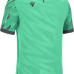 Macron Themis Eco Shirt Korte Mouw Heren - Turkoois / Antraciet | Maat: XL