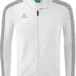 Erima Essential Team Tracktop Jack Kinderen - Wit / Monument Grey | Maat: 140