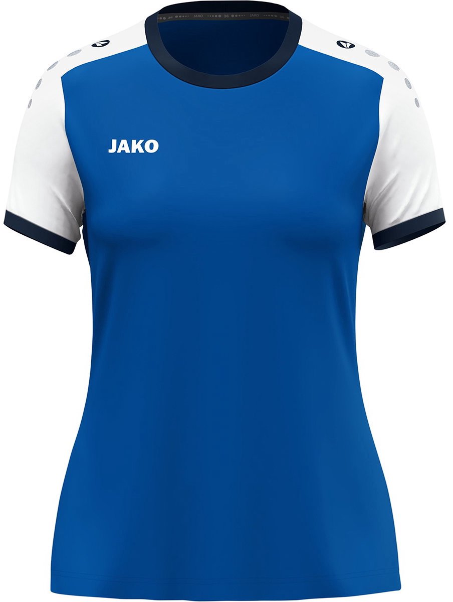 904x1200-35 Jako Dynamic Shirt Korte Mouw Dames - Royal / Wit / Marine | Maat: XL - Afbeelding 1