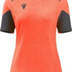 Macron Glory Sphinx Shirt Korte Mouw Dames - Koraal / Antraciet | Maat: S