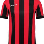 Uhlsport Stripe 2.0 Shirt Korte Mouw Kinderen - Zwart / Rood | Maat: 140