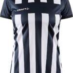 Craft Progress 2.0 Stripe Shirt Korte Mouw Dames - Zwart / Wit | Maat: M