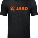 Jako Promo T-Shirt Kinderen - Zwart Gemeleerd / Fluo Oranje | Maat: 128