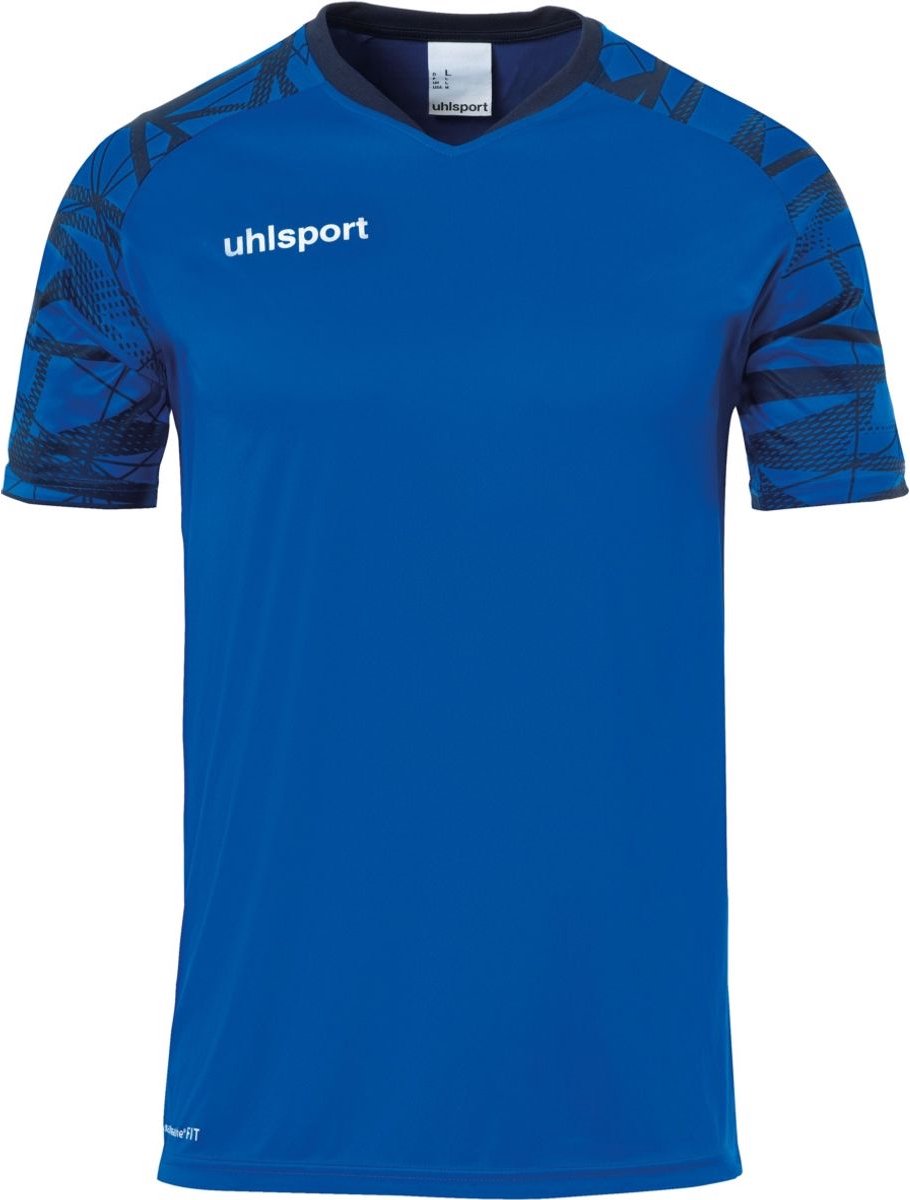 910x1200-41 Uhlsport Goal 25 Shirt Korte Mouw Kinderen - Royal / Marine | Maat: 128 - Afbeelding 1