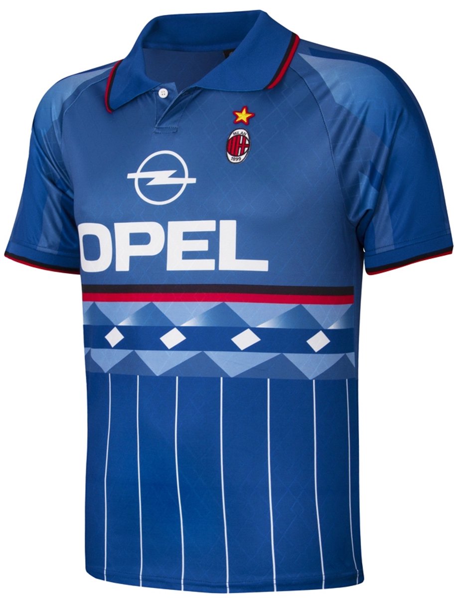 911x1200-11 COPA - AC Milan 1996 - Retro Voetbalshirt - Heren - Blauw - S - Afbeelding 1