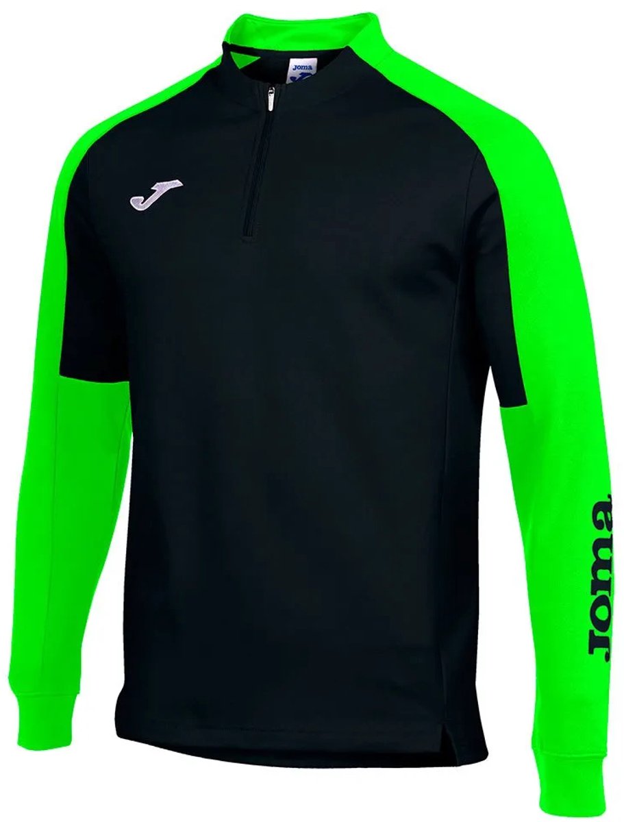 911x1200-25 Joma Eco Championship Sweatshirt Met Halve Rits Zwart S Man - Afbeelding 1