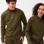 Robey Off Pitch Cotton Ziptop Kinderen - Olijf | Maat: 140