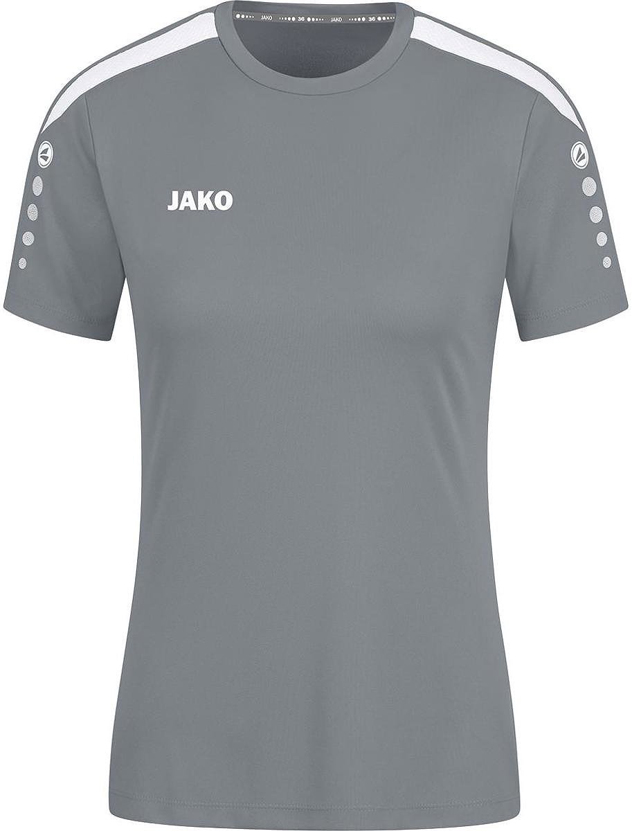 913x1200-18 Jako Power Shirt Korte Mouw Dames - Steengrijs | Maat: 36 - Afbeelding 1