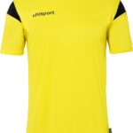 Uhlsport Squad 27 Shirt Korte Mouw Heren - Geel / Zwart | Maat: 2XL