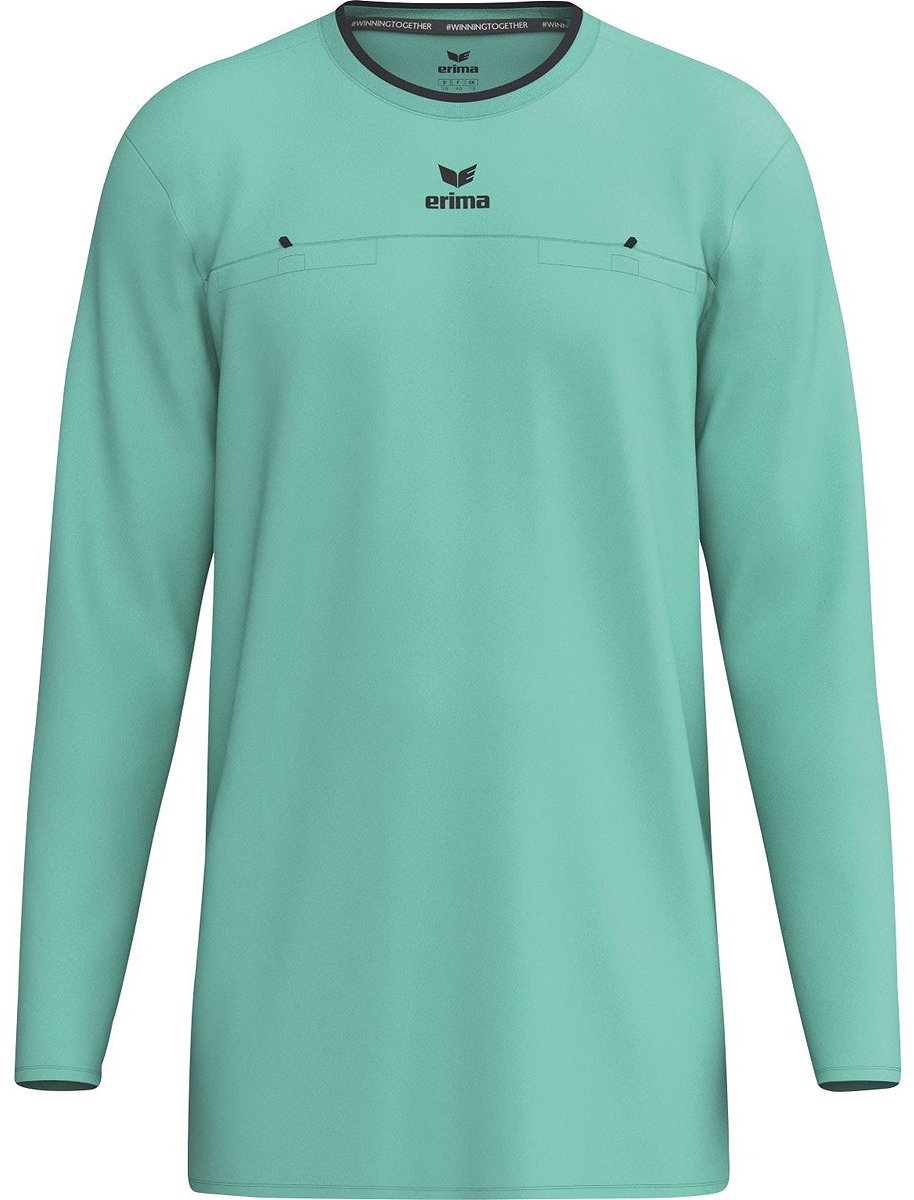 914x1200-107 Erima Referee Scheidsrechtersshirt Lange Mouw Kinderen - Mintgroen | Maat: 128 - Afbeelding 1