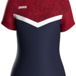 Jako Iconic T-Shirt Dames - Marine / Chilirood | Maat: 36