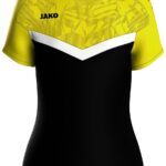Jako Iconic T-Shirt Dames - Zwart / Zachtgeel | Maat: 44