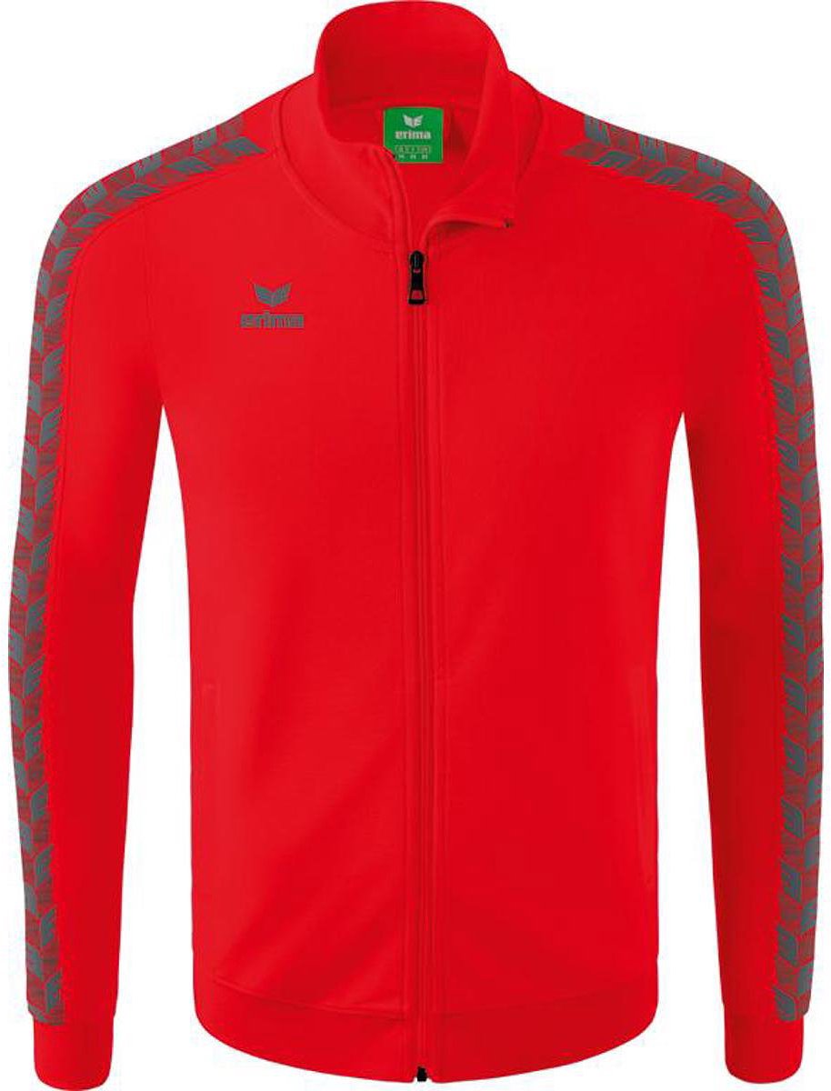 914x1200-190 Erima Essential Team Tracktop Jack Heren - Rood / Slate Grey | Maat: 3XL - Afbeelding 1