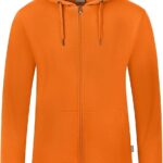 Jako Organic Jas Met Kap Dames - Oranje | Maat: 42
