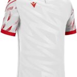 Macron Themis Eco Shirt Korte Mouw Heren - Wit / Rood | Maat: M